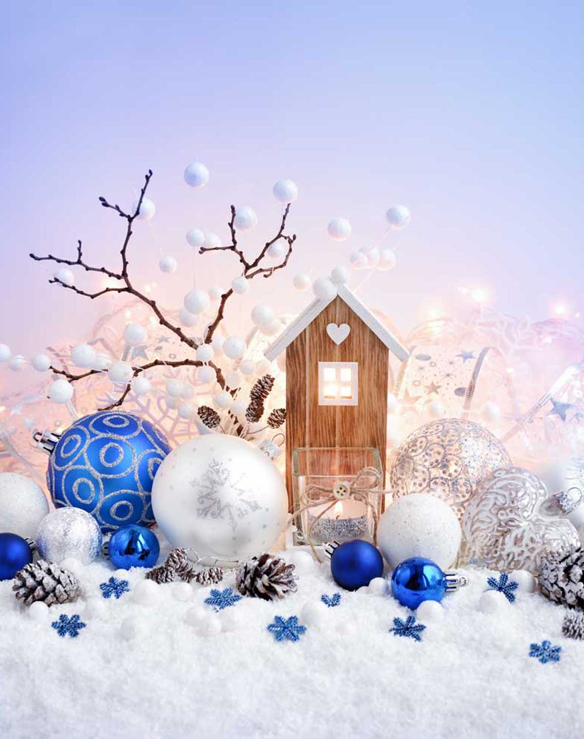 snow toy house
