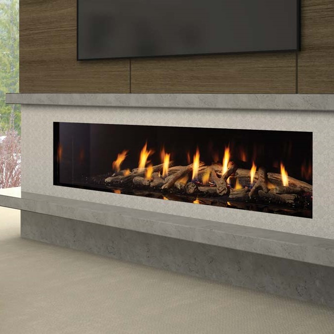 New York View 72 Power Vent Gas Fireplace