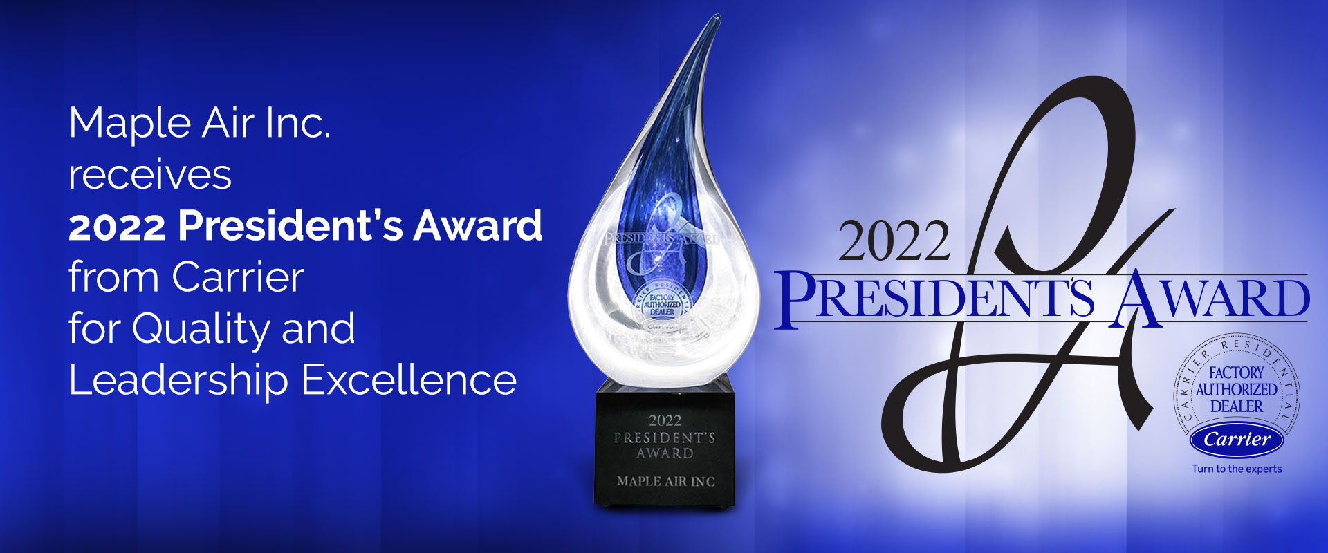 Carrier President's Award 2022 winner
